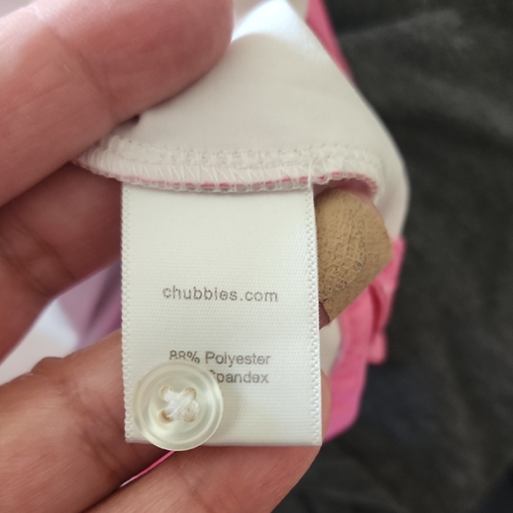 Chubbies Pink Palm Tree Polo Shirt – Tropical Vacation Golf Party Shirt - Picture 7 of 7